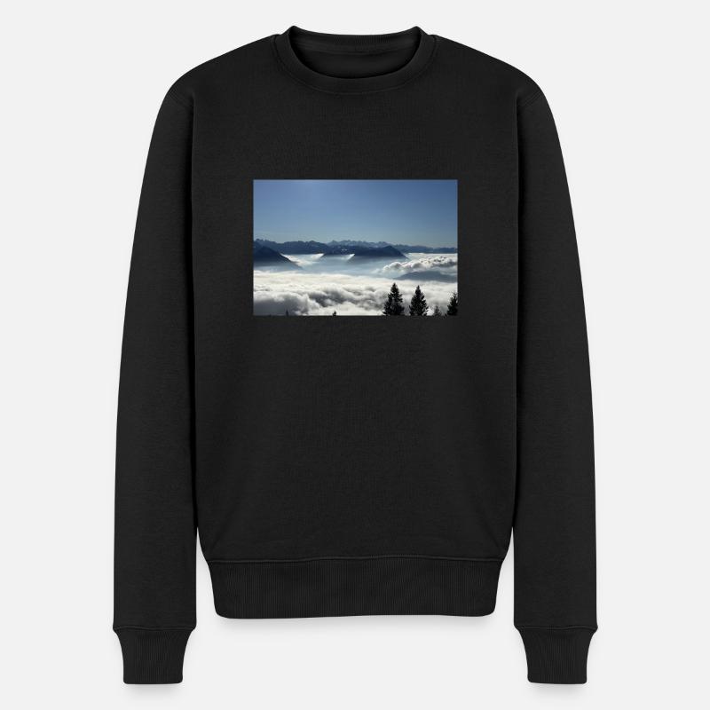 Schweiz, Rigi Berg Poster, Geschenkidee Luzern - Männer Premium Bio Pullover - Schwarz