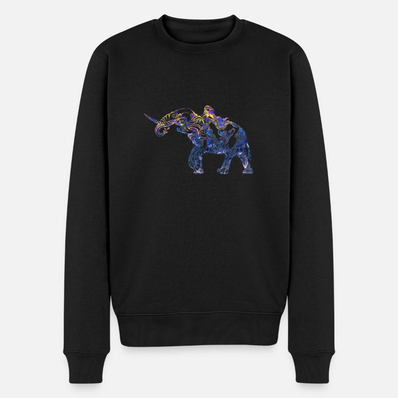 Frauen - Männer Premium Bio Pullover - Schwarz