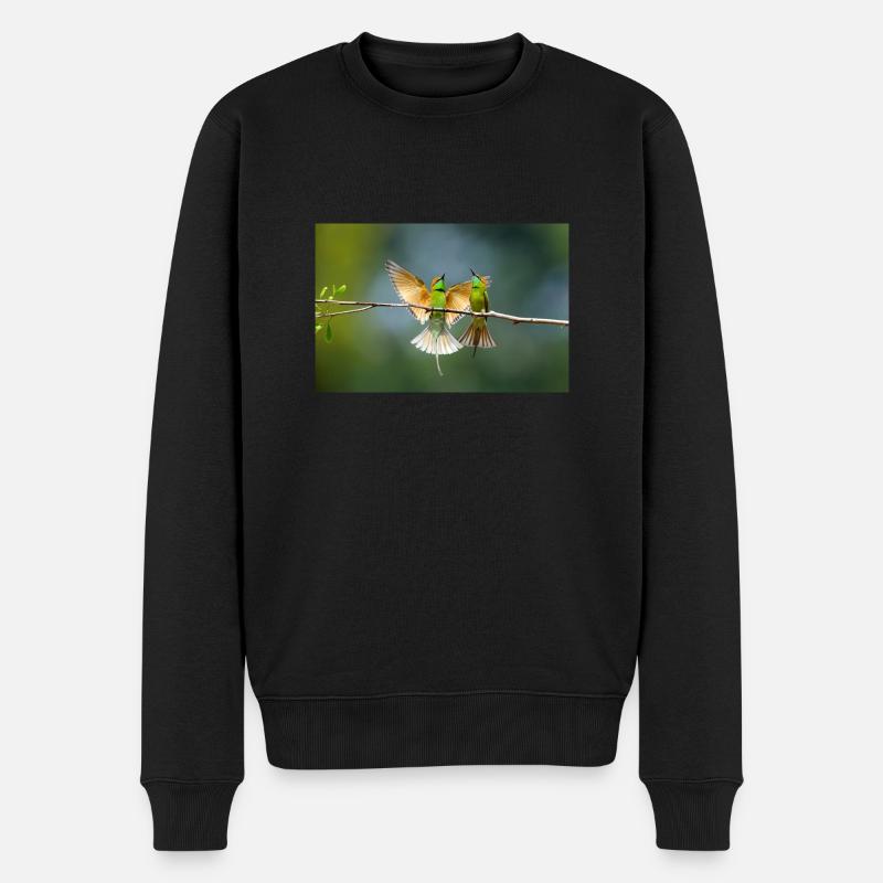 Vögeln? - Männer Premium Bio Pullover - Schwarz