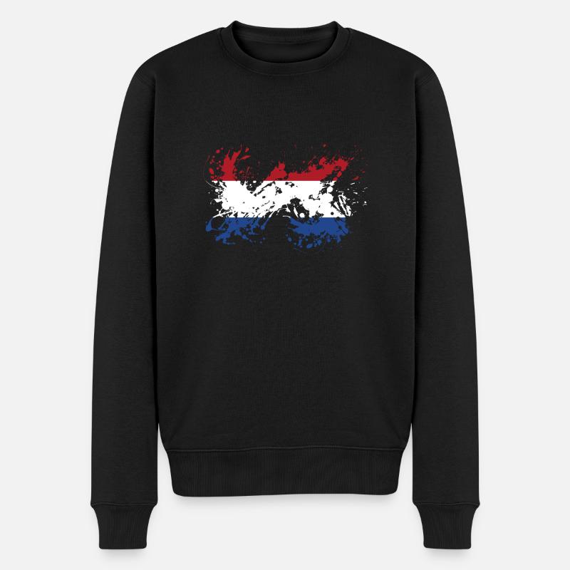 Pays-Bas Pays-Bas Drapeau néerlandais - Pull Premium bio Homme - noir