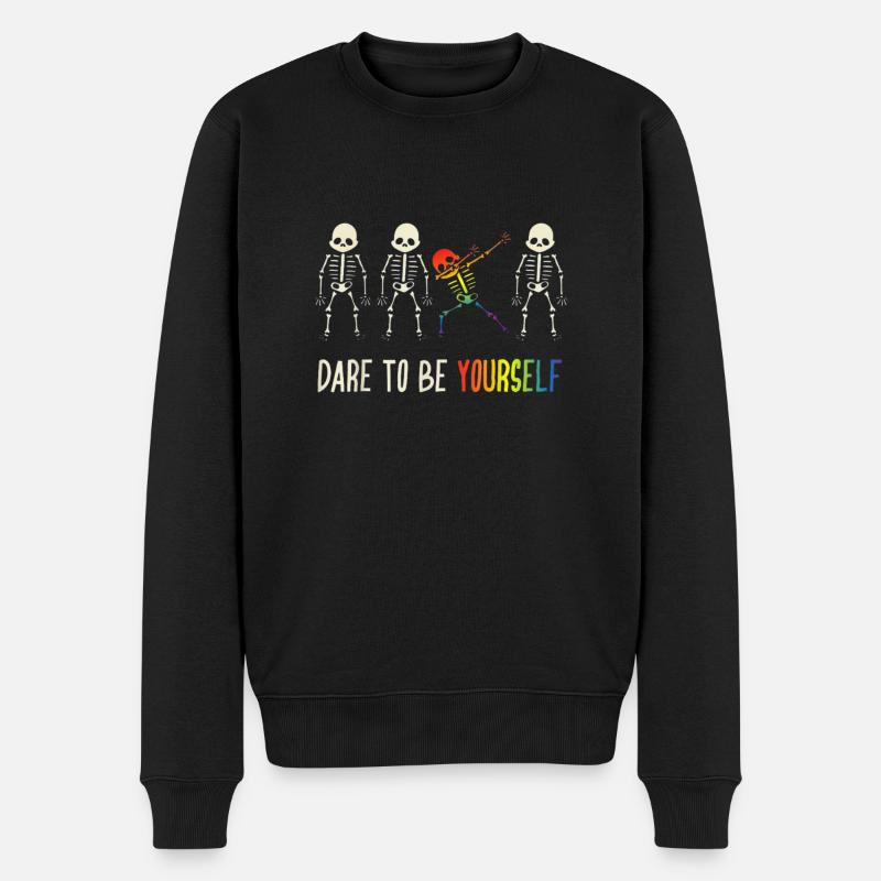 Dare d’être vous-même - Pull Premium bio Homme - noir