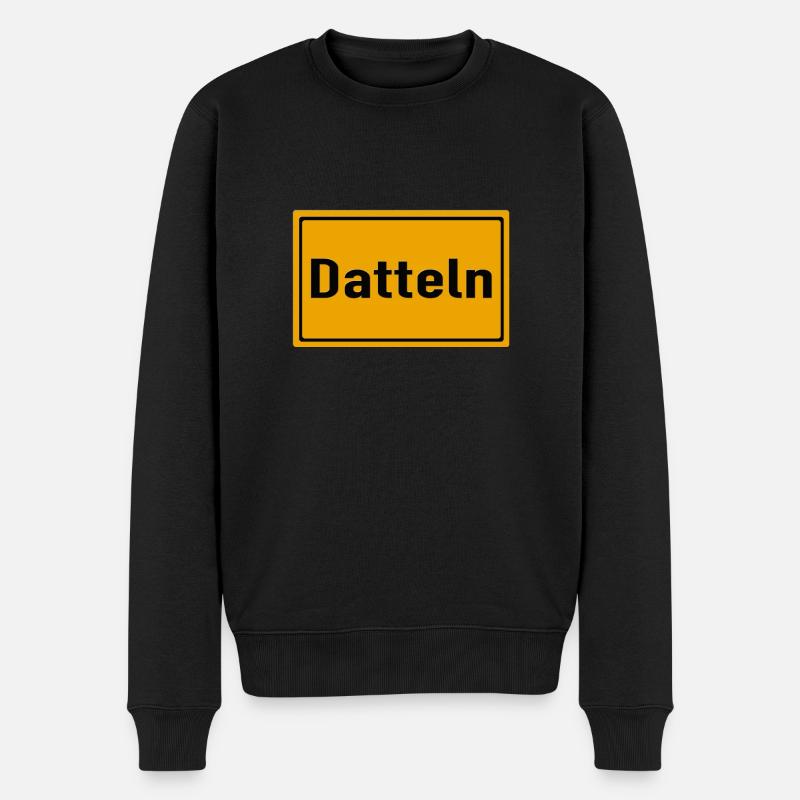 Datteln - Männer Premium Bio Pullover - Schwarz