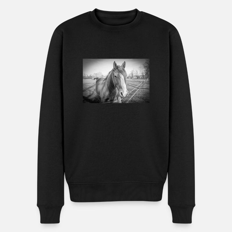 le cheval - Pull Premium bio Homme - noir