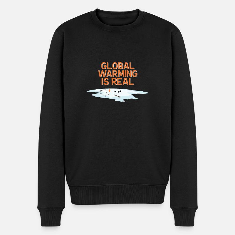 LE RÉCHAUFFEMENT CLIMATIQUE EST RÉEL - Pull Premium bio Homme - noir