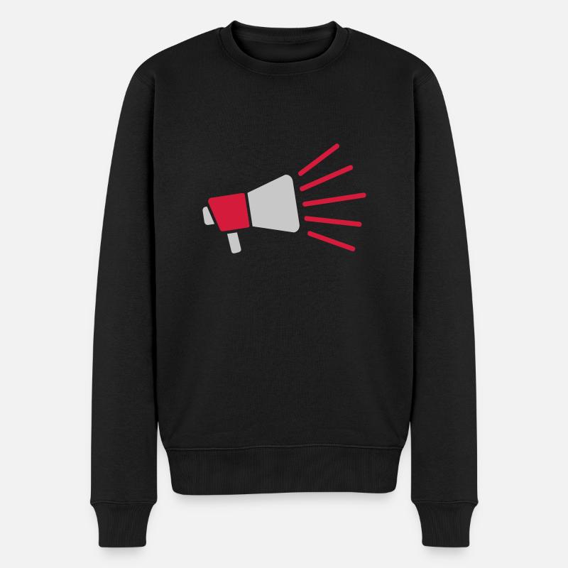 Symbole Mégaphone parole forte - Pull Premium bio Homme - noir