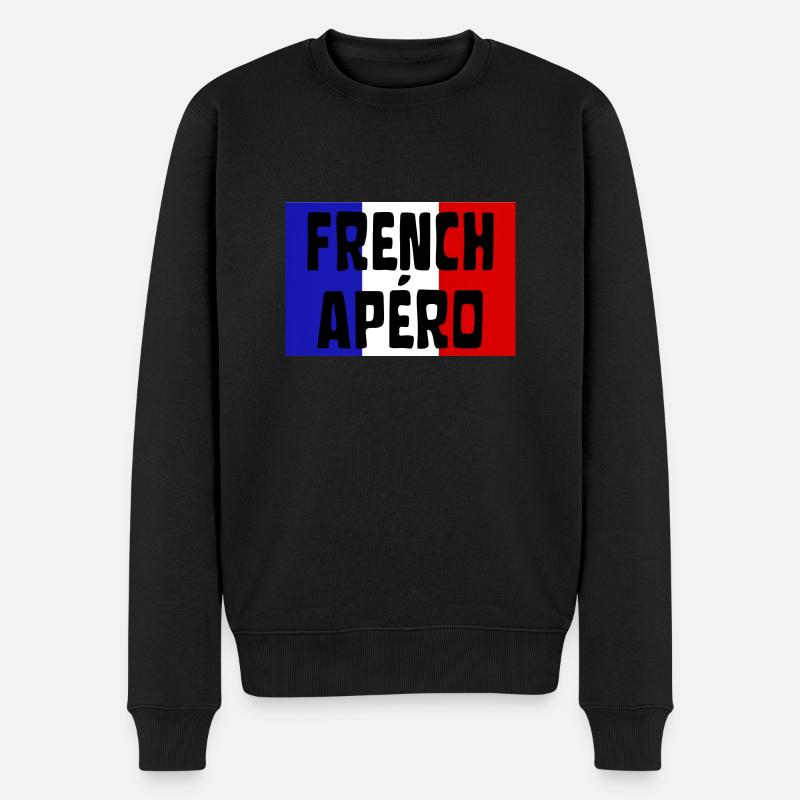 FRENCH APÉRO - Drapeau Français - Pull Premium bio Homme - noir