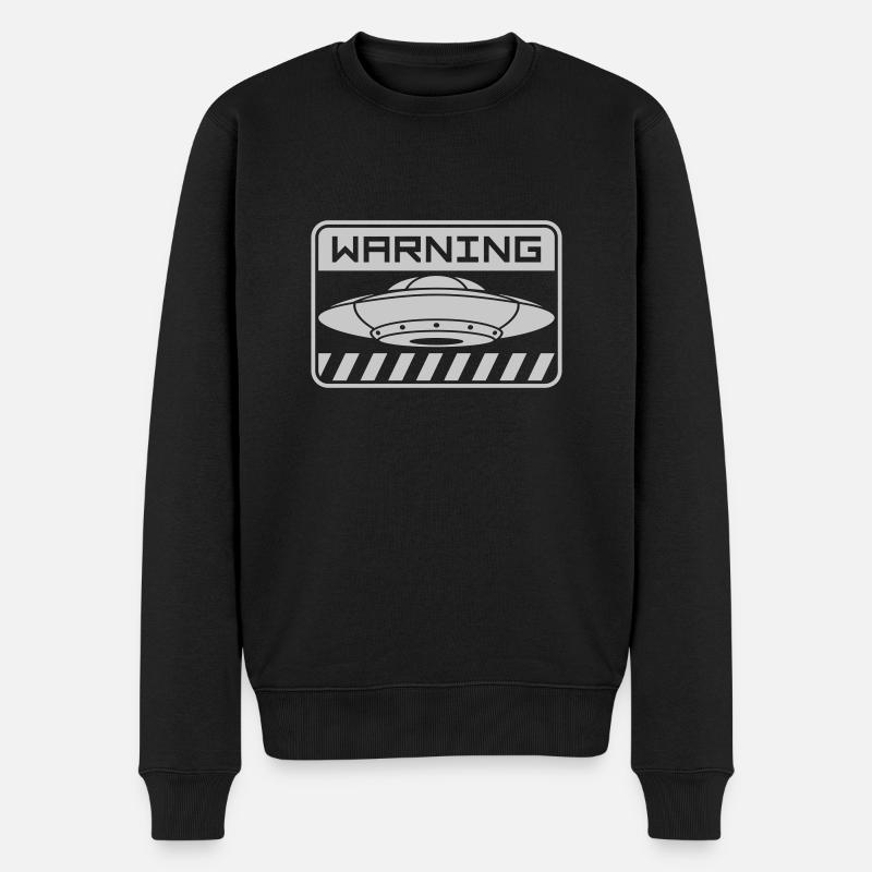 Shield Warning Soucoupe d’OVNI - Pull Premium bio Homme - noir