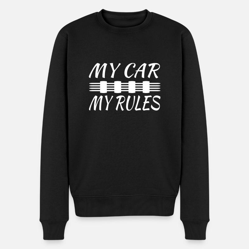 Auto - Männer Premium Bio Pullover - Schwarz