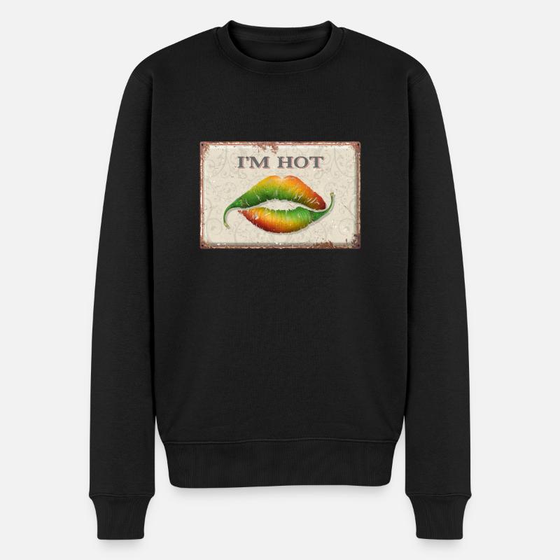I'm Hot - Männer Premium Bio Pullover - Schwarz