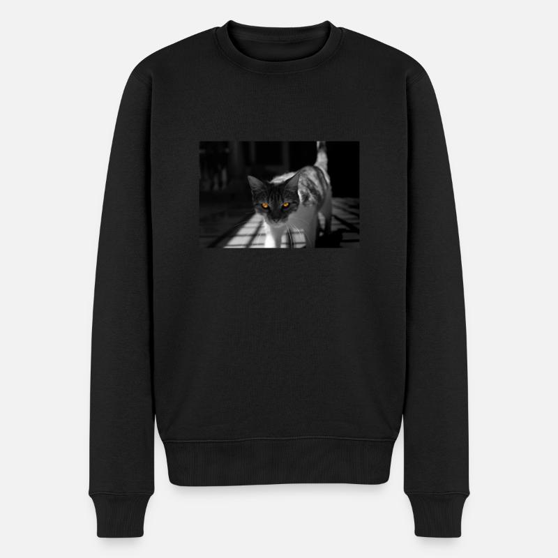 le chat au doux regard - Pull Premium bio Homme - noir