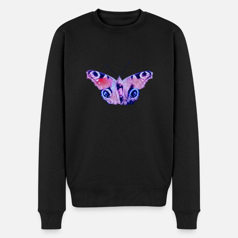 Butterfly 1 - Männer Premium Bio Pullover - Schwarz