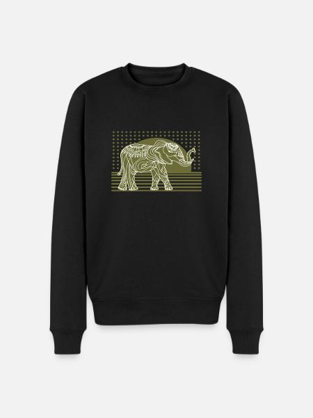 Elephant - Men's Premium Organic Jumper - black
