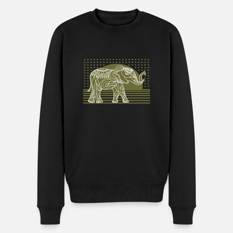 Éléphant - Pull Premium bio Homme - noir