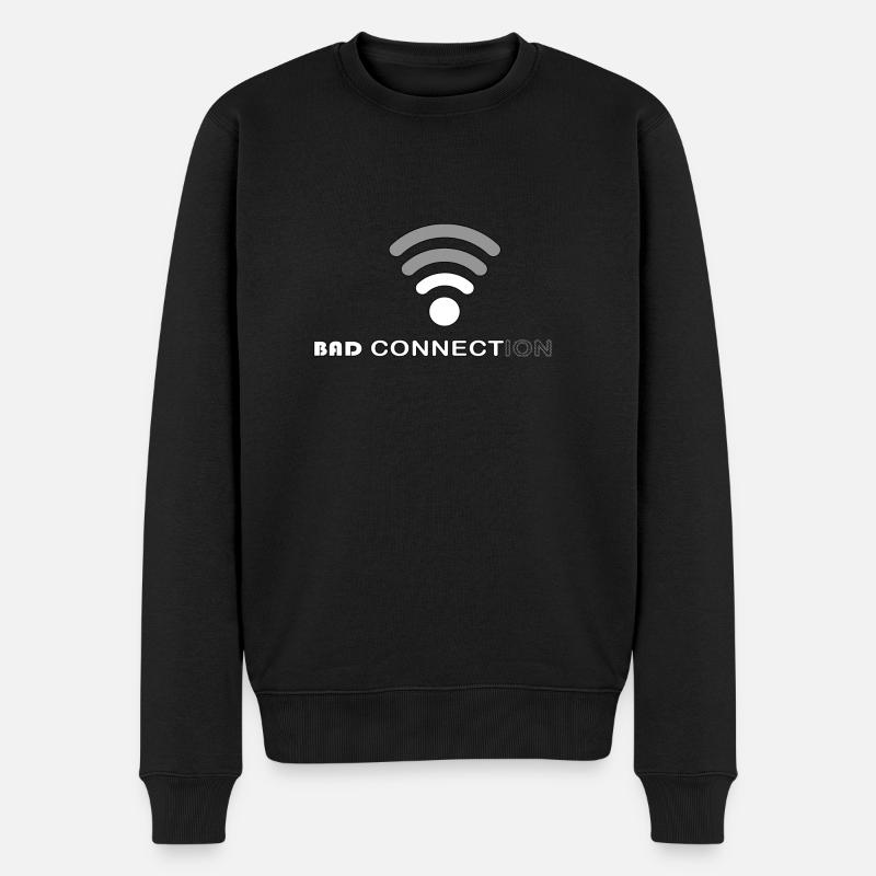 Bad Connection - Männer Premium Bio Pullover - Schwarz