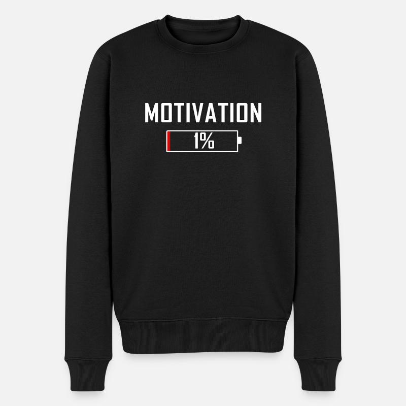Motivation - Männer Premium Bio Pullover - Schwarz