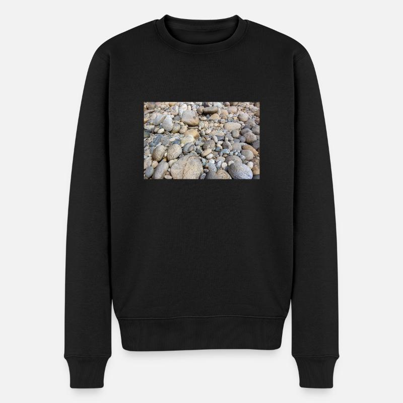 Kieselsteine Felsen - Männer Premium Bio Pullover - Schwarz