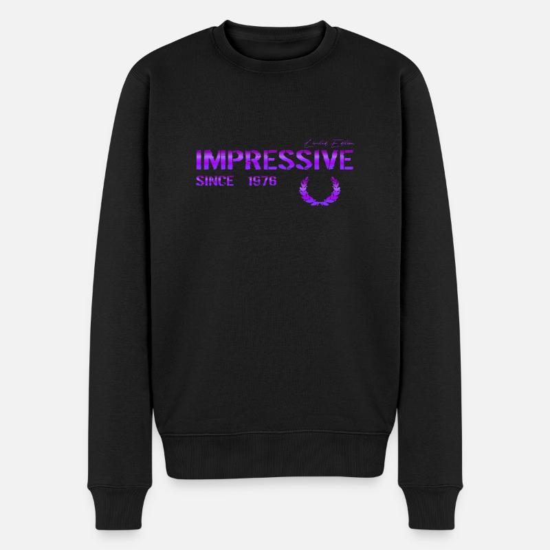 Impressive since 1976 - Männer Premium Bio Pullover - Schwarz