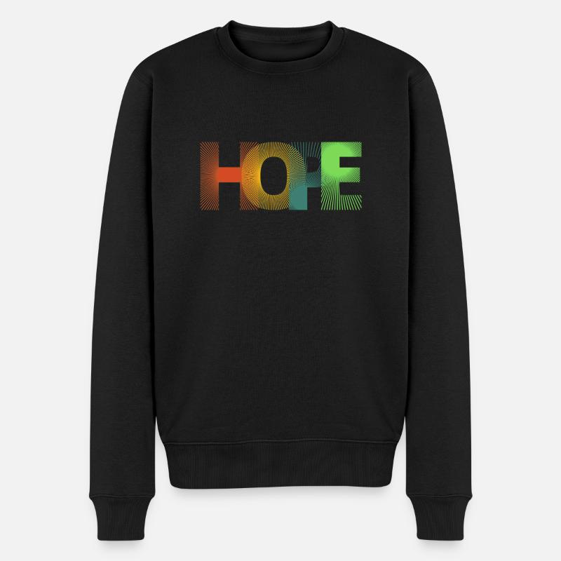 Hope - Männer Premium Bio Pullover - Schwarz