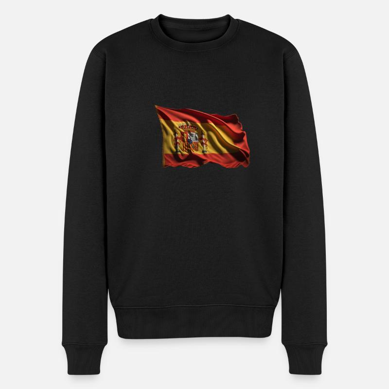 Spanien Flagge Fahne - Männer Premium Bio Pullover - Schwarz