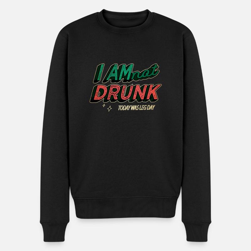 fun awesome volleyball barbells defensive - Männer Premium Bio Pullover - Schwarz