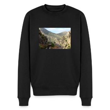 Montagnes de montagne Paysage de montagne Poster - Pull Premium bio Homme - noir - Devant - Nico (187cm)