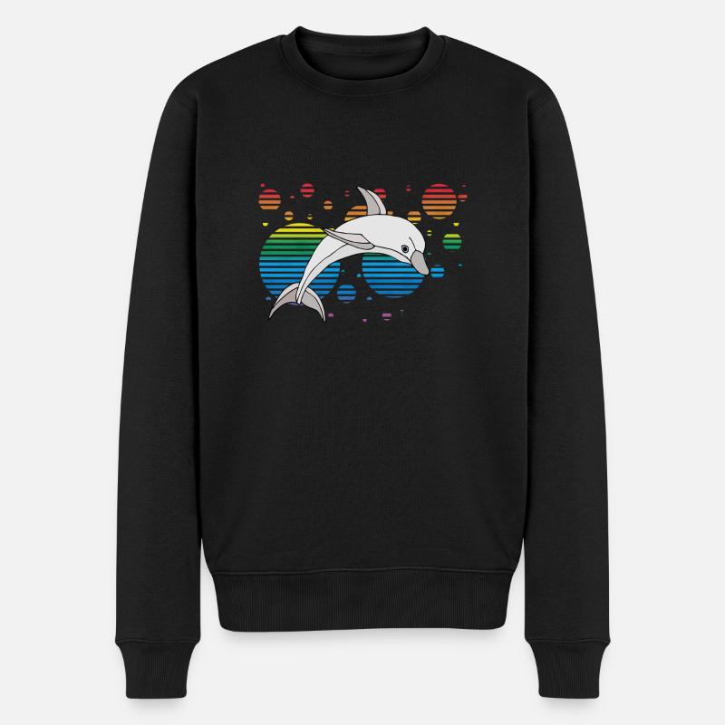 Delfin - Männer Premium Bio Pullover - Schwarz