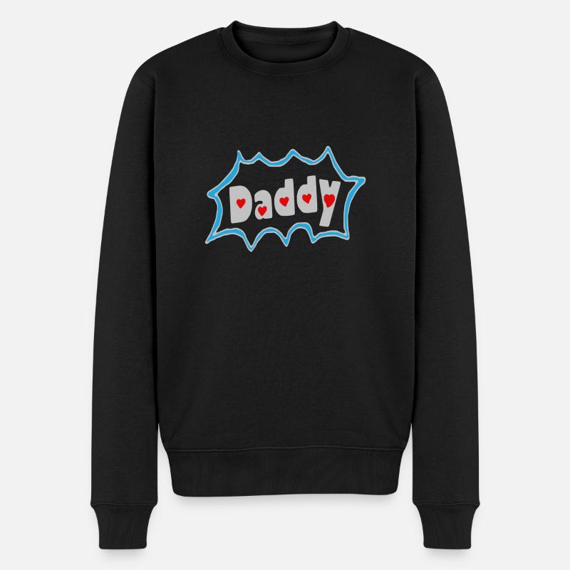 HerzDaddy - Männer Premium Bio Pullover - Schwarz