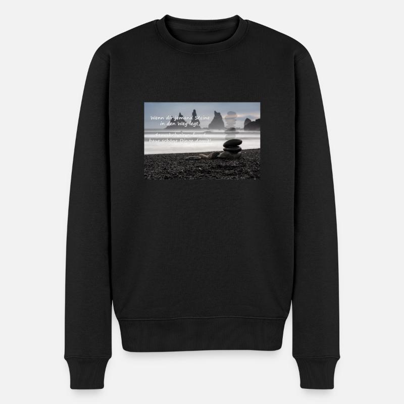 Des obstacles sur le chemin - Pull Premium bio Homme - noir