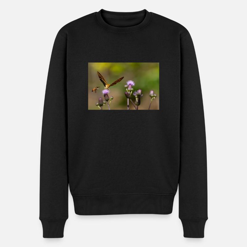 Fritillaire lavé à l’argent - Pull Premium bio Homme - noir