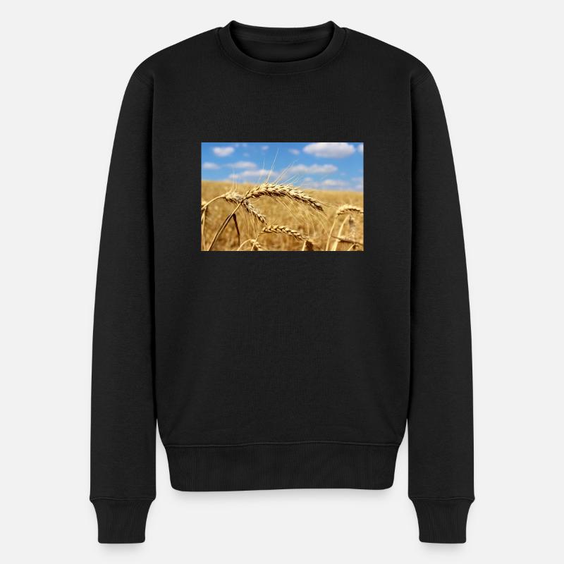Agriculture, Champ De Maïs, Paysage - Pull Premium bio Homme - noir