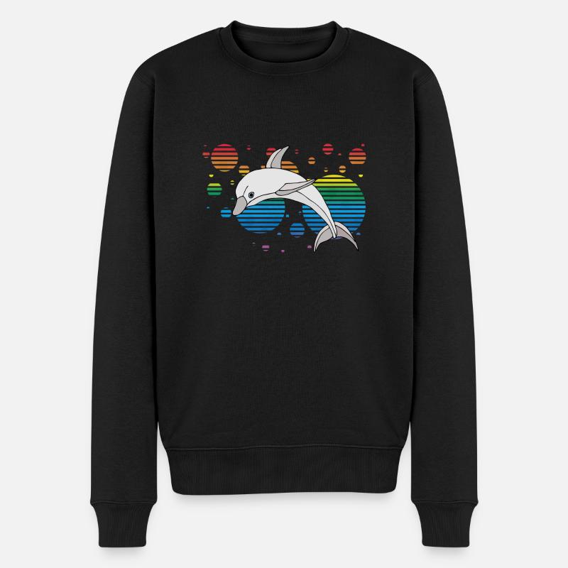 Delfin - Männer Premium Bio Pullover - Schwarz