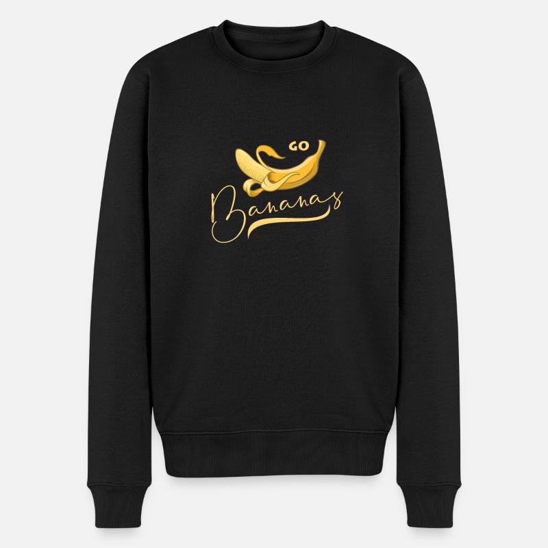 Drôle de dicton - Go Bananas - Pull Premium bio Homme - noir