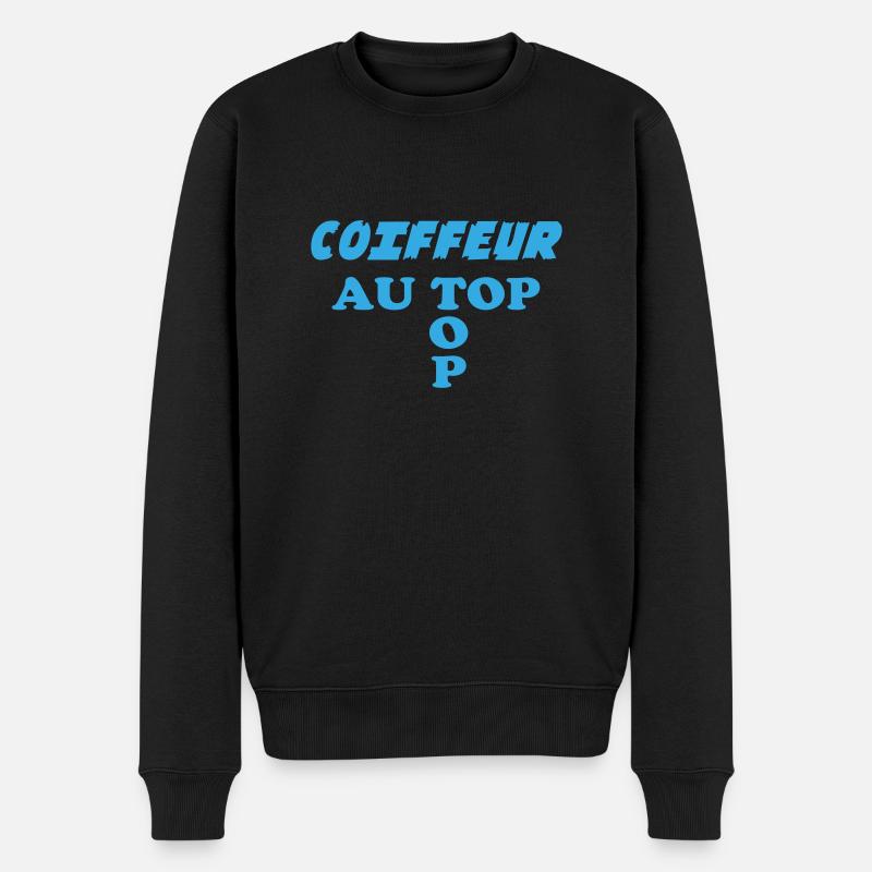 COIFFEUR au top - Pull Premium bio Homme - noir