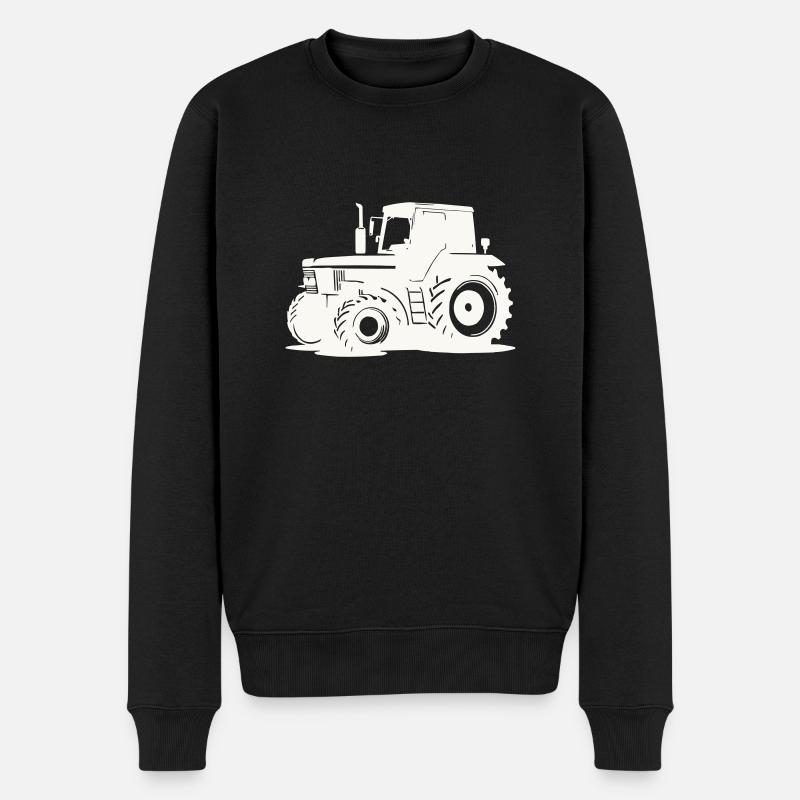 Traktor - Männer Premium Bio Pullover - Schwarz