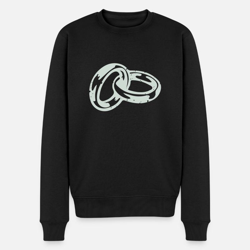 eheringe - Männer Premium Bio Pullover - Schwarz