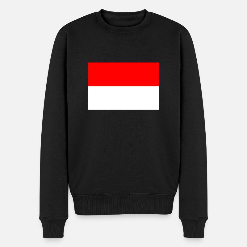 Indonesien - Männer Premium Bio Pullover - Schwarz