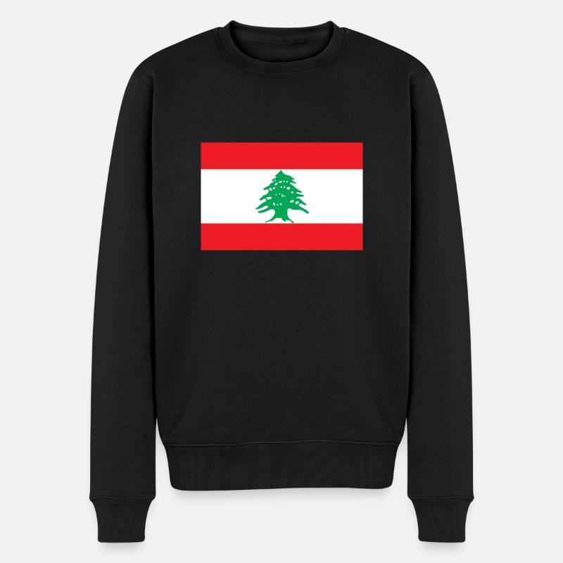 Libanon - Männer Premium Bio Pullover - Schwarz
