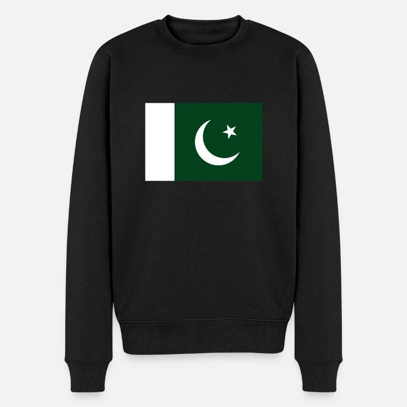 Pakistan - Männer Premium Bio Pullover - Schwarz