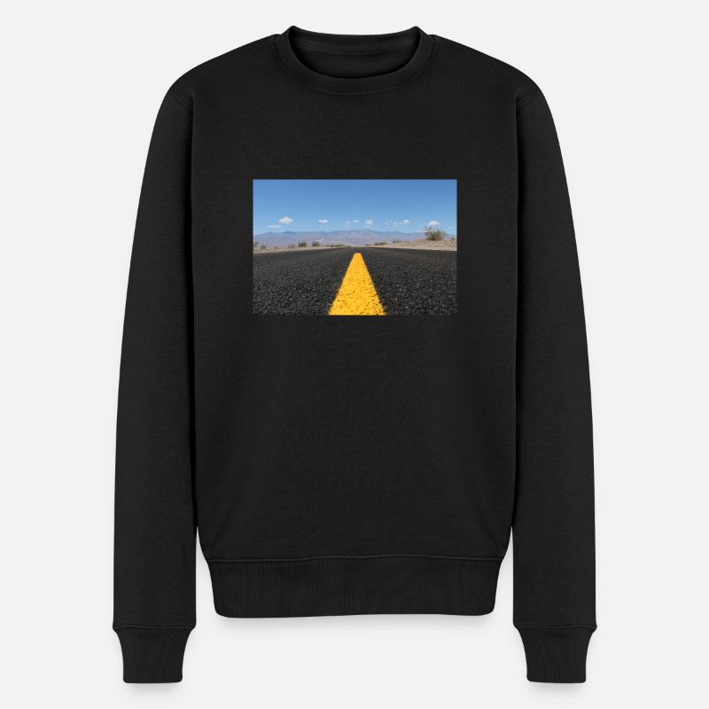Strasse , Road Trip, Zeitlos , j - Männer Premium Bio Pullover - Schwarz