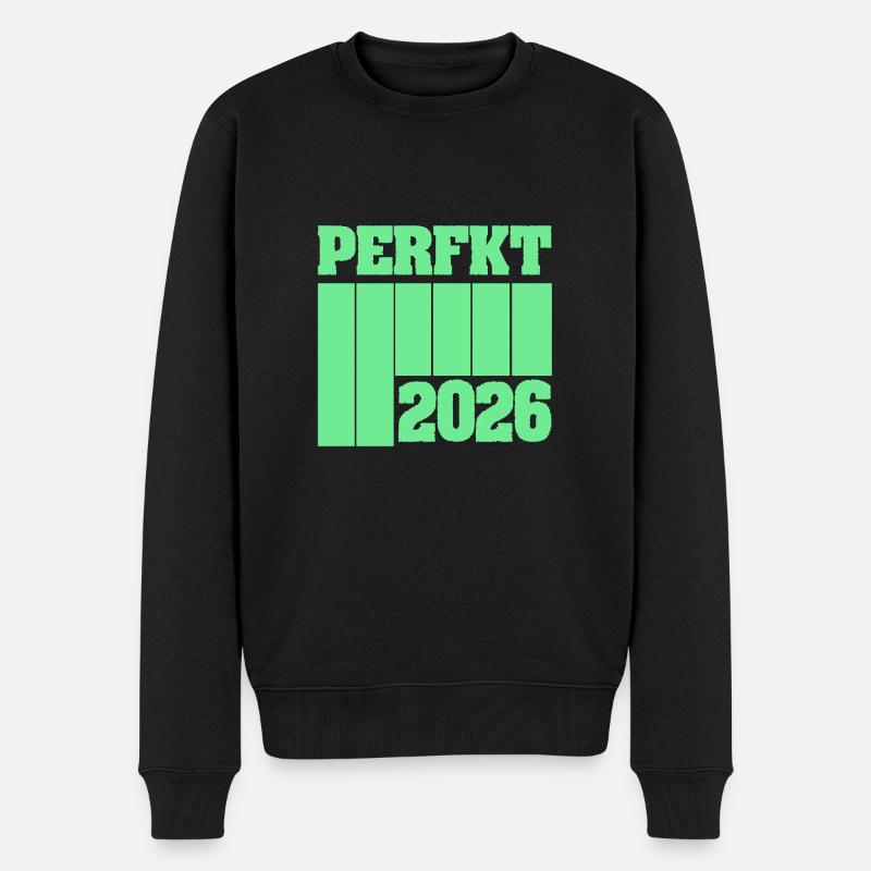 2026 - Männer Premium Bio Pullover - Schwarz