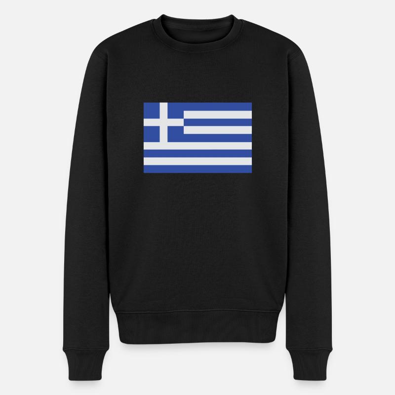 greece - Männer Premium Bio Pullover - Schwarz