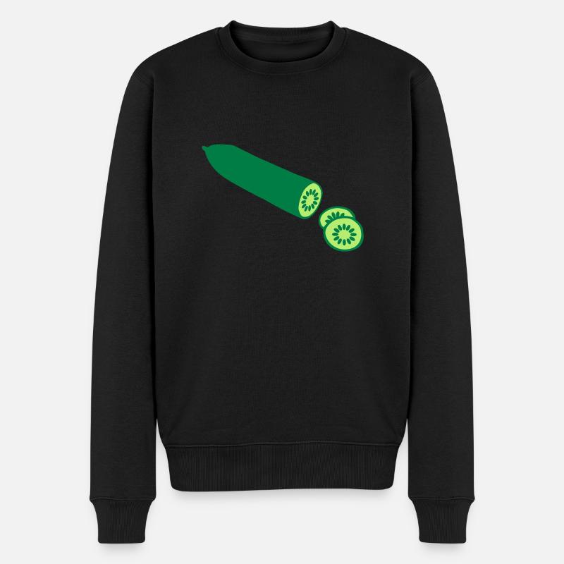 Gurke - Männer Premium Bio Pullover - Schwarz