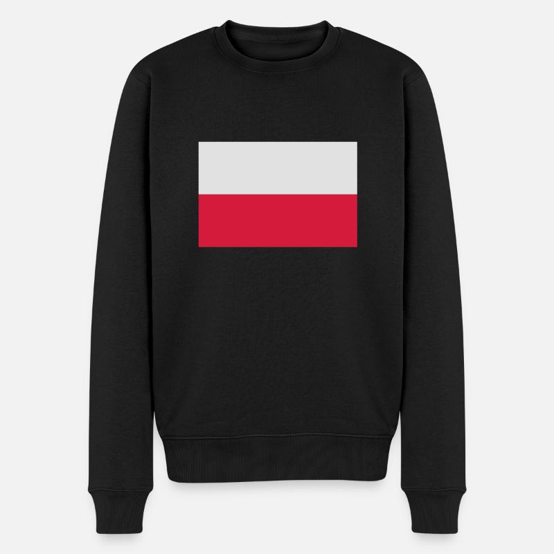 Poland flag - drapeau Pologne - Polen flagge - - Pull Premium bio Homme - noir