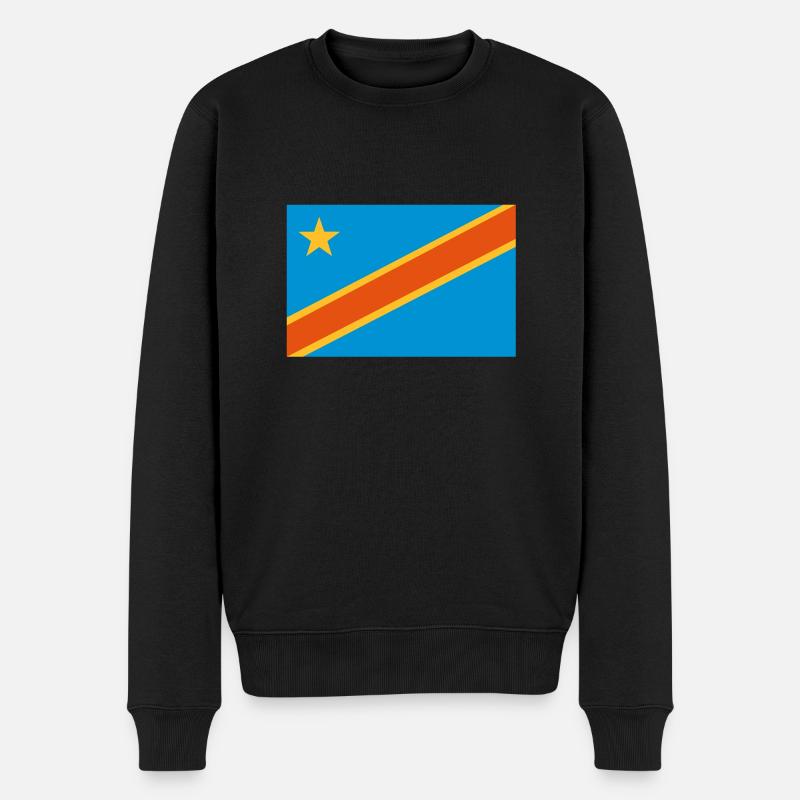 drapeau Congo Kinshasa - Congo flag - Pull Premium bio Homme - noir