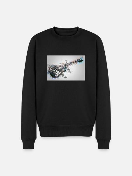Electro Guitar - Men's Premium Organic Jumper - black