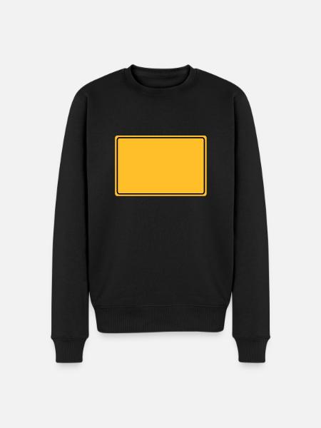 Ortsschild - Männer Premium Bio Pullover - Schwarz