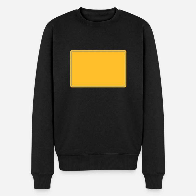 ortsschild - Männer Premium Bio Pullover - Schwarz