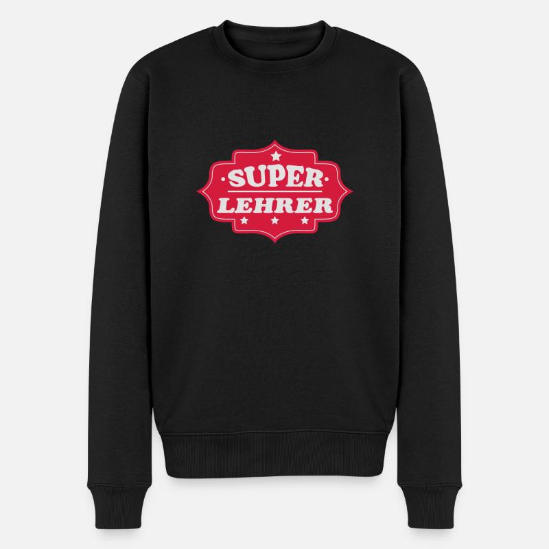 Super lehrer 222 - Männer Premium Bio Pullover - Schwarz