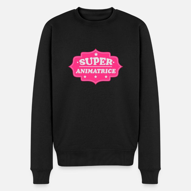Super animatrice - Männer Premium Bio Pullover - Schwarz