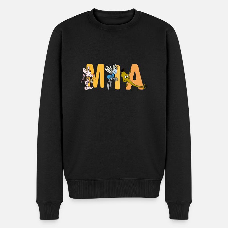 Mia - Männer Premium Bio Pullover - Schwarz